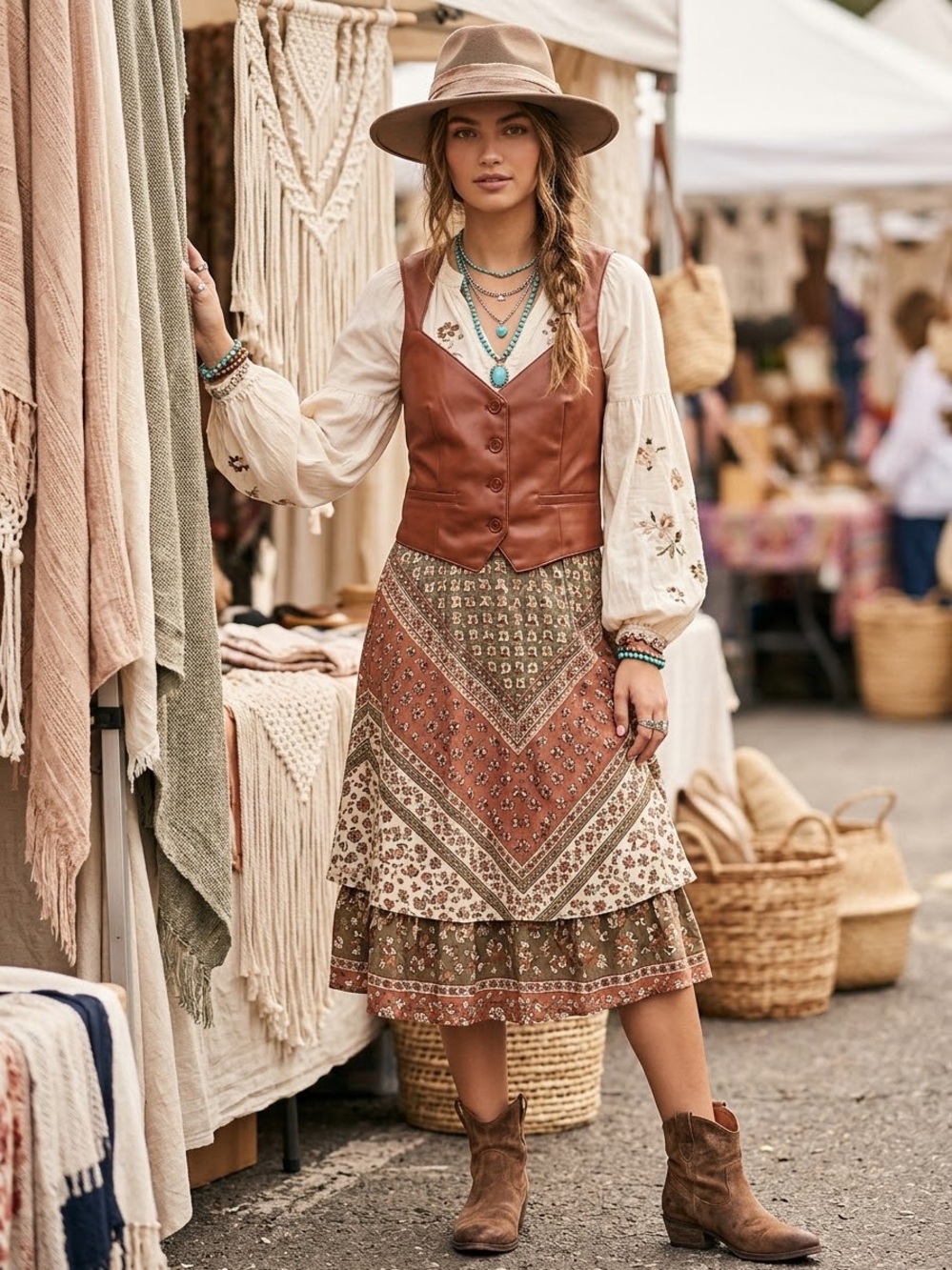 7 For All Mankind Rust Brown Faux Leather Vest x-small fall boho xs buttons
